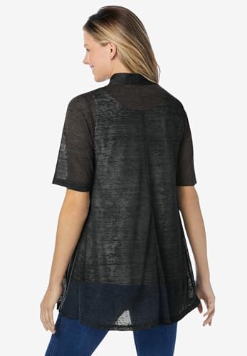 Woman Within Plus Size Lightweight Open Front Cardigan2