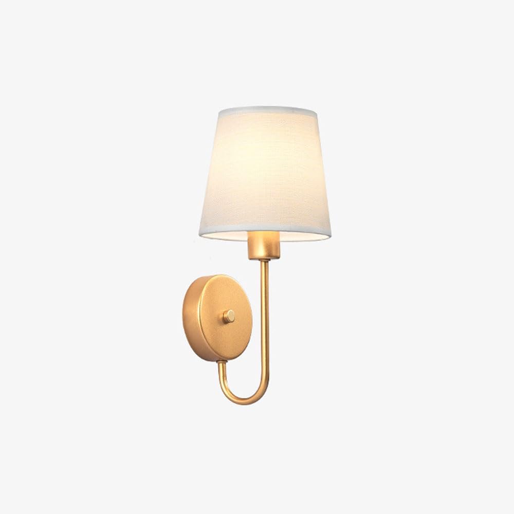 Mid Century Modern Wall Sconce Vintage Farmhouse Bedroom Wall Light Nordic White Lamp for Wall Mounted Black and Gold Wall Lighting Fixtures for Living Room Corridor Home Decoration