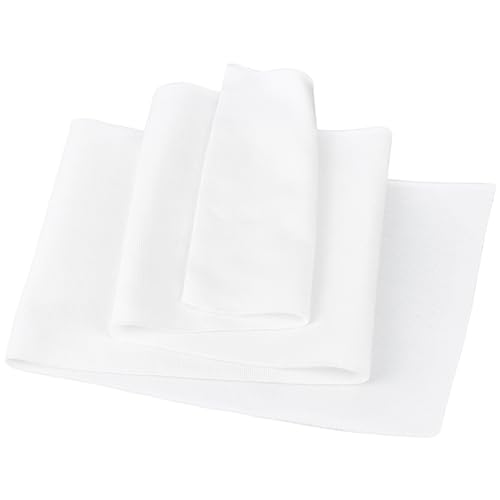 BENECREAT White Ribbing Knit Fabric