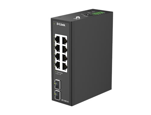 Switch rail DIN rail 10 ports Gigabit D-Link DIS-100G-10 boîtier métal étanche IP40