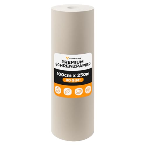 Rouleau de papier kraft - 100 cm x 250 m - 1 rouleau pour callage/remplissage