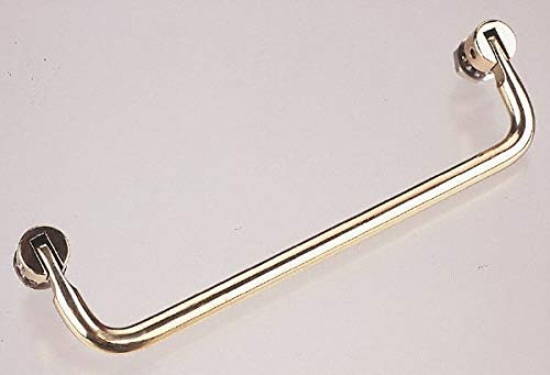 Fold Down Handle Plain, Brass, 6" Center to Center
