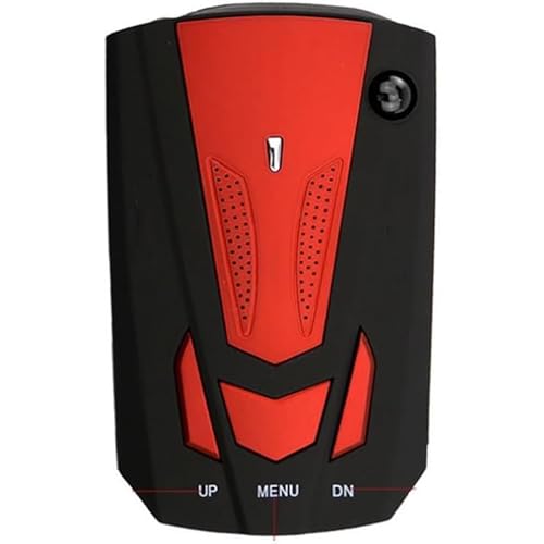 MIDUOLAI Radarwarner FüRs Auto, Laser Radarwarner, Fernwartung üBer GroßE Entfernungen, Mit 360-Grad-Schutz Und Sprachwarnungen, FüR Radarkamerawarnungen FüR Fahrzeuge,Rot