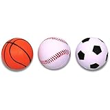 Best Sporting PU-Funbälle Set I 3 Softbälle in handlicher Größe I Mini Basketball Mini Baseball & Mini Fußball Kinder I Softball Kinder I Softball Fußball I Schaumstoff-Ball I kleine Bälle