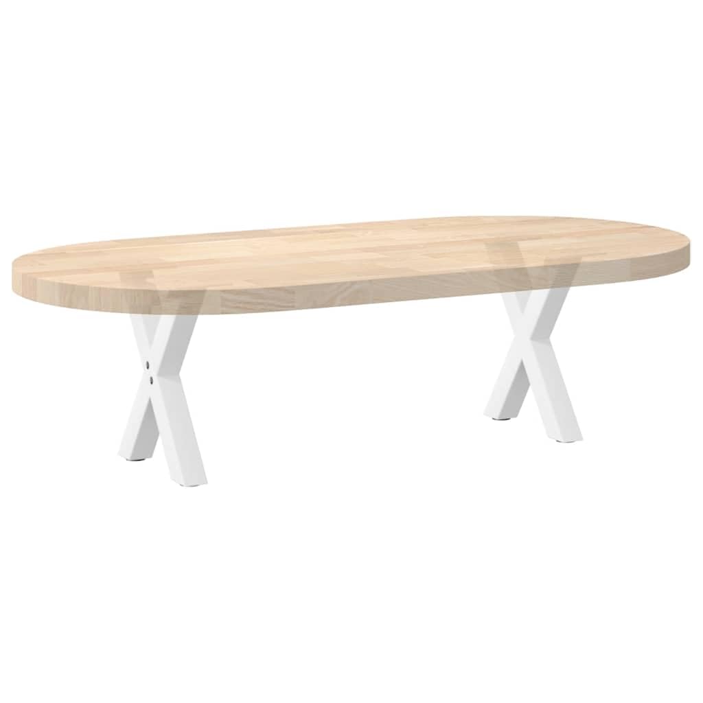 Gambe da tavolo a forma di X, set da 2, bianco, 30 x 31 cm, in acciaio verniciato a polvere, per tavolino da caffè, con piedini regolabili