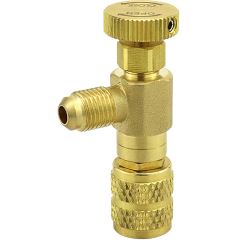 3S SuperSamaStore SHD-516 - Grifo Shut-Off 5/16 Sae para bombonas de gas refrigerante R32 - R410A, válvula de intervención para instalaciones de climatización, HVAC y frigoríficos, latón