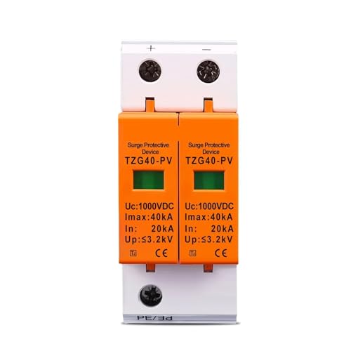 DC SPD 1000V 20KA~40KA House Surge Protector Protective Low-Voltage Arrester Device 1Pcs(600V)