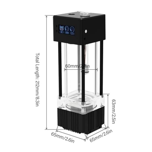 Réservoir pompe de refroidissement eau 216ml haut débit G1/4 - 3