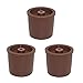 ALLOMN Capsule Riutilizzabili per Capsule di caffè, 3 Pezzi Filtro da caffè Concentrato Italiano a Capsule Compatibile con Macchina da caffè ILLY per illy y3 x8 y5milk y1.1 y5 x7.1 x9 (Marrone)