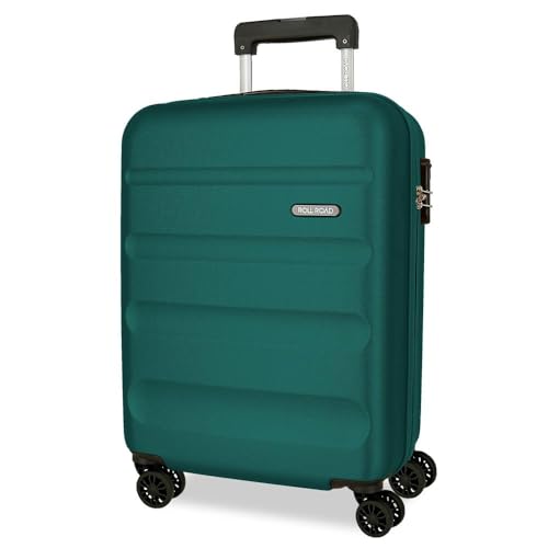 Roll Road Flex Maleta de Cabina Verde 38x55x20 cms Rígido 2,5 kgs Cierre de combinación Lateral ABS 2,5 kgs 35L Equipaje de Mano