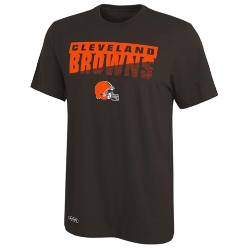 New Era NFL Men's Scoreboard Dri-Tek Short Sleeve Tee, Cleveland Browns Large