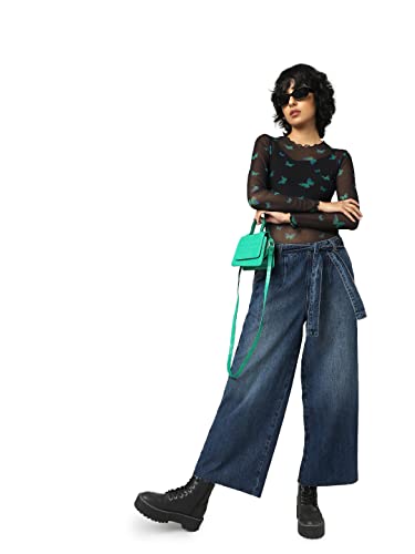 Image of ONLY Women Navy Blue Straight Fit Low-Rise Light Fade Jeans