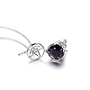 JOVIVI Amethyst Reiki Healing Crystal Locket Pendant Necklace Purple Gemstone Hexagonal Pointed Necklace Pendulum Dowsing Divination Jewellery for Women #4