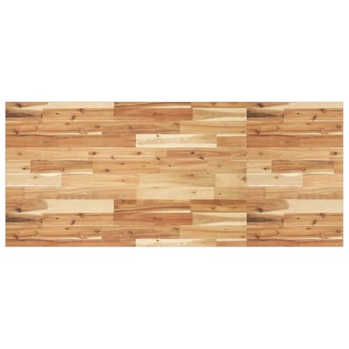 vidaXL Tablero Escritorio Madera Maciza Acacia sin Tratar 140x60x2 cm, encimera, encimera de baño, encimera de Garaje, encimera de Cocina