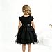 Toddler Girl Tulle Dress Summer Ruffle Sleeveless Baby Girl Birthday Fashion Casual Holiday Dresses 2-6Y (US, Age, 6 Years, Black)
