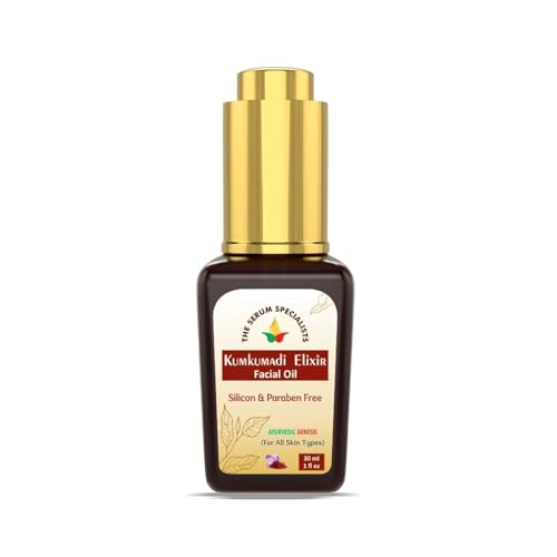 Image of Kumkumadi Face Oil - Brightening & Complexion Enhancing | Saffron Infused | All Skin Types | Paraben Free | 100% Pure from Himalayas - 30ml