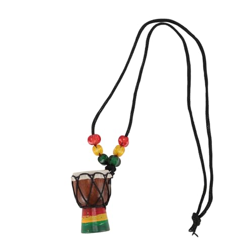 Instrument Necklaces Djembe Drum Mini Pendant African Drum Unique and Exquisite, Suitable for Necklaces, Bracelets, Keychains, Party Supply Gift for Music Lover