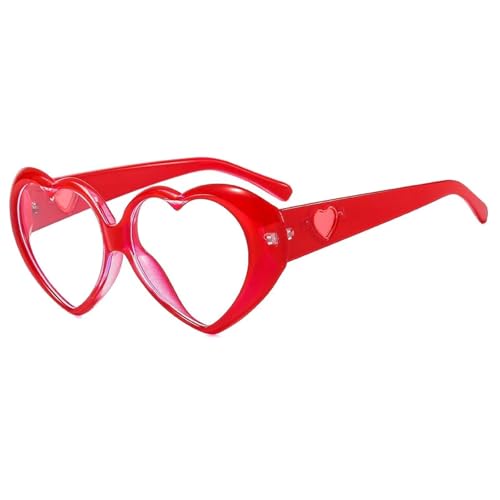 Lunettes forme cœur à monture maxi et verres translucides colorés rétro