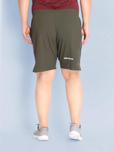 Image of CHKOKKO Men Shorts for Gym Sports or Running | Dry-Fit Fabric Single Layered Active Summer Workout Wear Knee Length Regular Fit | Elastic Waist with Front and Back Pockets