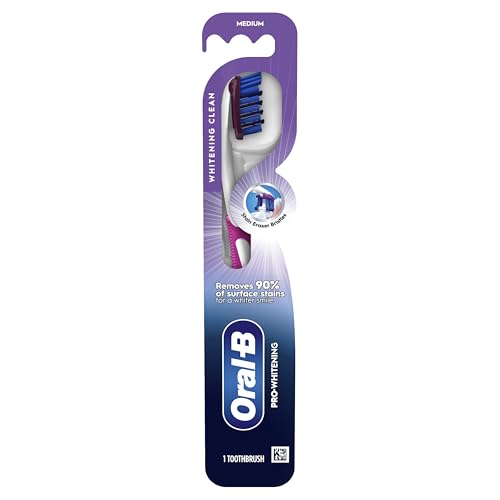 Brosse à dents Oral-B 3D White Pro-Flex Medium pour éliminer la plaque