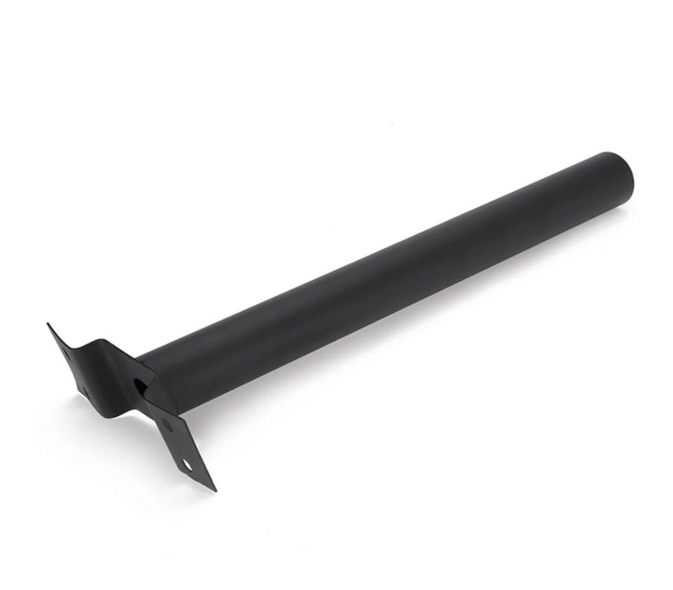 2X Palo Per Lampione Solare 48 Cm Staffa Nera Per Lampione Stradale Supporto Per Faro Led Da Esterno Palo per Antenna TV Braccio Per Muro Parete