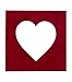 10x10 Mat Bevel Cut for 6x6 Photos - Precut Bright Red Suede Heart Shaped Photo Mat Board Opening - Acid Free Matte to Protect Your Pictures - Bevel Cut for Family Photos, Pack of 1 Matboard Show Kit