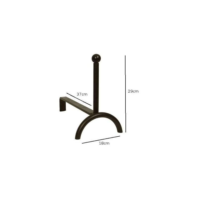 Lot dE 2 chenets de cheminée 36 x 18 x 27 cm (paire de 2 chenets) pour cheminée et foyer ouvert