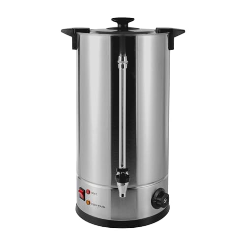 INPAITOO Commercial Grade Coffee Urn, 25L/6.6gal Dual Wall Stainless Steel Coffee Maker, Portable Percolator Beverage Dispenser Maker, Hot Water Urn for Home, Party, Office, Wedding