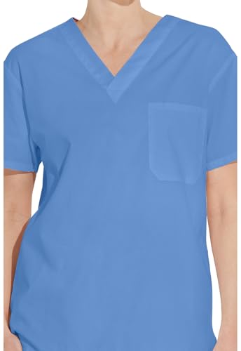 CHEROKEE Men's signature medical scrubs shirts, Ceil Blue, M UK