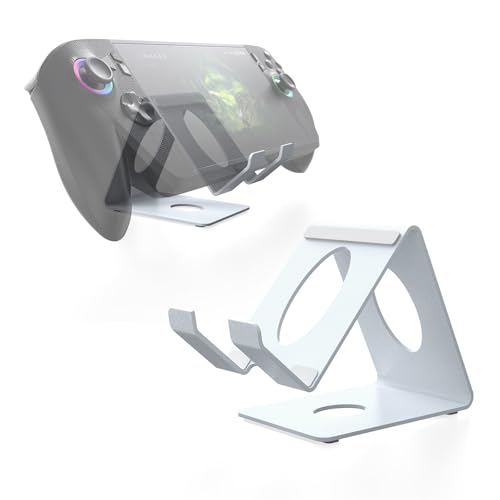 Soporte de escritorio blanco para ROG Ally X, PS Portal, Steam Deck y Switch 2 3
