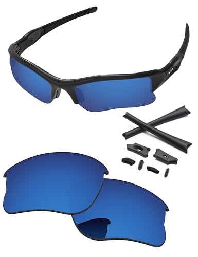 Image of Replacement Lenses & Rubber Kits for Oakley Flak Jacket XLJ OO9009 63mm - Precision Fit, UV Block, Impact Resistant