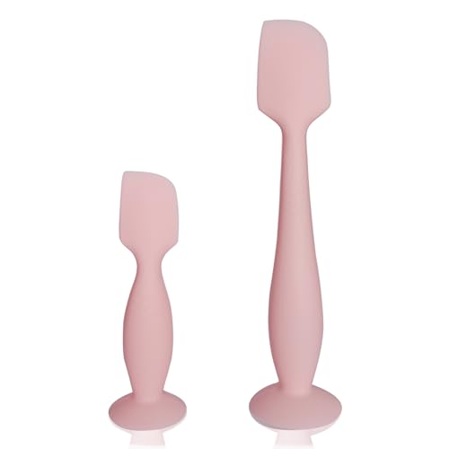 Image of LOTBILL Diaper Cream Spatula, 2 Pack Butt Spatula Baby, Silicone Diaper Cream Applicator, Full-Size and Mini Butt Paste Spatula for Babies, Newborn Baby Necessities (Pink)
