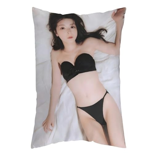 木村葉月 写真集(15)枕カバー 抱き枕カバー 等身大抱き枕 女性スター 両面印刷 かわいい ファッション 大人の抱き枕家庭用 四季適用 長い枕 寝具 柔らかい 快適通気 50x76cm
