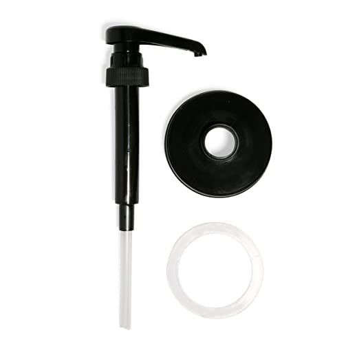 Jarmazing Products Mason Jar Syrup Dispenser Lids - Rust-Proof, Leak-Proof, Food Grade Pumps For Coffee Syrups, Honey, Condiments, Salad Dressings And More - 3 Pack - Black #TOP2