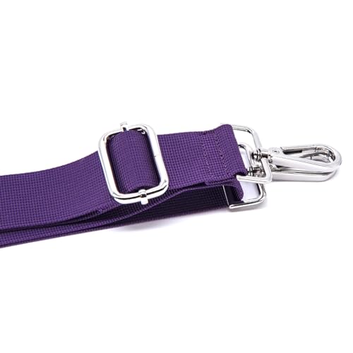 Image of S&loyoe Purse Straps Replacement Crossbody Bag Strap Adjustable Wide Guitar Straps for Handbags 1.5inch (A pure purple silver)