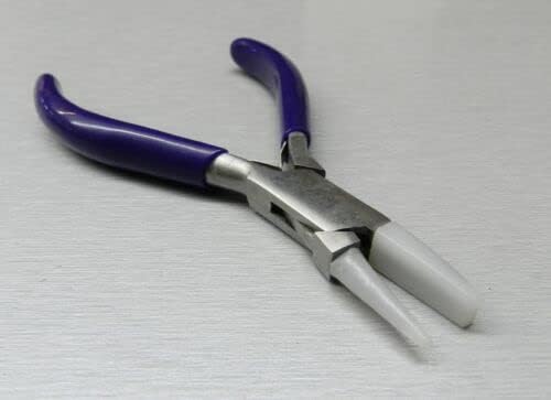 Pliers Round and Flat Nose Nylon Jaw Bead Wire Working Forming Bending Tool Plus Extra Set of Nylon Jaws Included By JTS