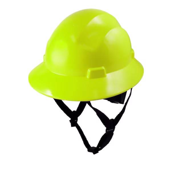 Hard Hats, HDPE, 4 Point Ratchet, Type 1, Class E, Hi-Vis Green, Mfr: GH329HN-A