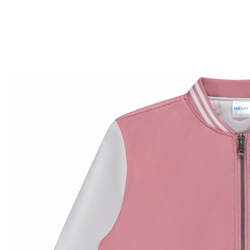 Disney Minnie Mouse Varsity Bomber Jacket for Girls - Toddler & Kids Bomber Jacket - Retro Style Zip-Up Kids Varsity Jackets3