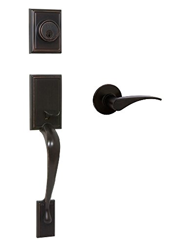 EZ-Set 240671 Kellington Single Cylinder Handleset with Camber Lever Tuscany Bronze