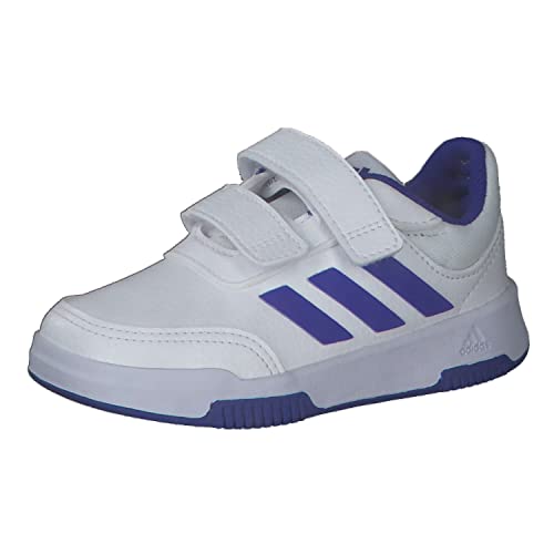 Materiale interno: Tessuto adidas Tensaur Hook And Loop, Shoes-Low (Non Football) Unisex-Bimbi 0-24, Bianco (Ftwr White/Lucid Blue/Core Black), 22 EU