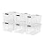 IRIS USA 72 Qt Stackable Plastic Storage Bins with Lids, 6 Pack - BPA-Free, Made in USA - See-Through Organizing Solution, Latches, Durable Nestable Containers, Secure Pull Handle - Clear