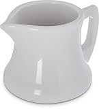 Carlisle FoodService Products 456302 SAN Syrup Pitcher Creamer, 2.9-Ounce Capacity, White (Case of 3