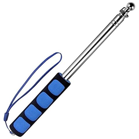 Bhogmeg Telescopic Flagpole Stainless Steel Handheld Flag Pole Portable Flag Pole 2m Extendable Flag Stick Cover