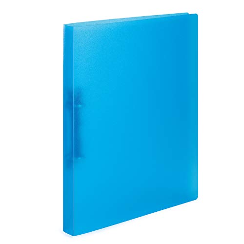 HERMA Ringbuch A4 Hellblau Transluzent schmal 2 Ringe 25 mm breit Ringordner aus Kunststoff mit Niederhalter für Kinder Jungen und Mädchen