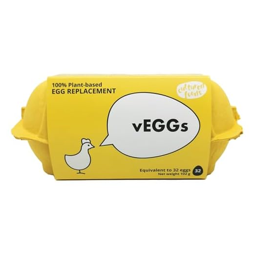 vEGGs, Sostitutivo delle Uova a Base Vegetale, Alimento Facile ed Intuitivo, per Cuocere e Cucinare, Eccellente in Impasti, Croste, Pastelle, Panature, Creme o Budini, Equivalente a 32 Uova, 102 gr