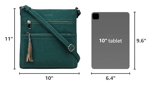 Image of MASINTOR Crossbody Purses for Women, Multi Pocket Casual Crossbody Bag, Adjustable Strap Shoulder Bag with Tassel