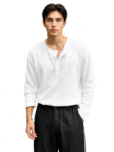 Image of Men's Textured Fabric Solid Half-Open Collar T-Shirt