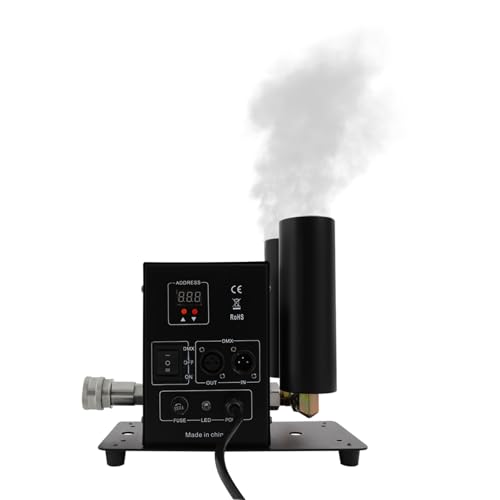 Máquina de chorro de CO2 con doble boquilla, control DMX512 y manual, manguera de 16,4 pies, 150 W, 110 V, para espectáculos en vivo, conciertos, fiestas y bodas miniatura 1