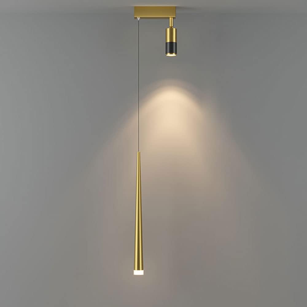 Lampe suspendue pour escalier et entrée luminaire doré design de chevet
