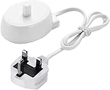 Electric Toothbrush Replacement Charger Compatible With O-ra-b, Portable Waterproof Base Inductive Model 3757 Travel Toothbrush Charger for O-ra-b Pro/Genius/Smart Series, UK 3 Pin Plug